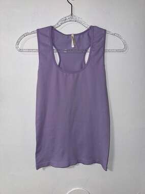 C-MODE Purple Ribbed Seamless Racerback Tank Top Style T1005